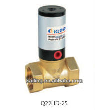 Pneumatic piston valve for neutral liquid and gaseoue
